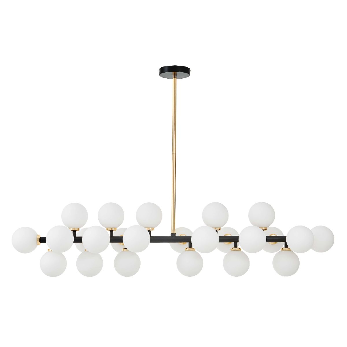 Люстра на штанге Lumina Deco Marsiada LDP 6033-24 BK+GD в #REGION_NAME_DECLINE_PP#