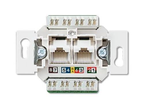 Розетка 2xRJ45 Cat.6 механизм Jung EPUAE8-8UPOK6US в Санкт-Петербурге