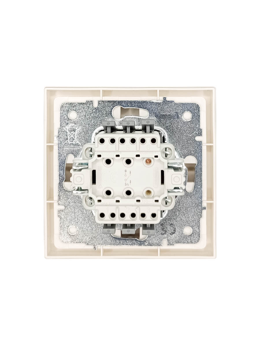 Выключатель слоновая кость безвинтовой зажим/клемма Lezard Zima 704-9088-100QC в Санкт-Петербурге
