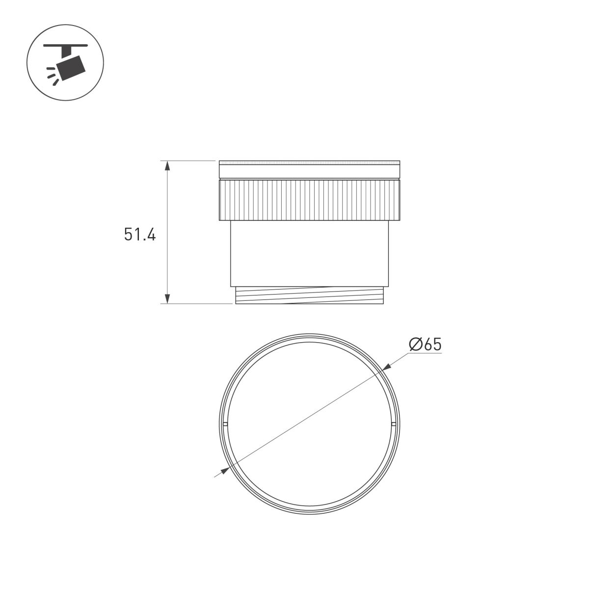 Насадка с изменяемым углом Arlight LGD-ARTIFACT-ZOOMLENS-R65 (BK, 10-50 deg) (Металл) 059711 в Санкт-Петербурге
