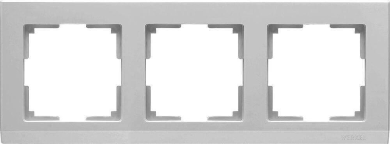 Рамка Werkel Stark на 3 поста серебряный WL04-Frame-03 4690389063701 в Санкт-Петербурге