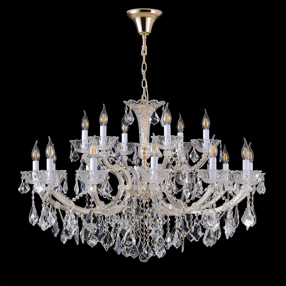 Подвесная люстра Crystal Lux CRISTELLE SP12+6 GOLD в Санкт-Петербурге
