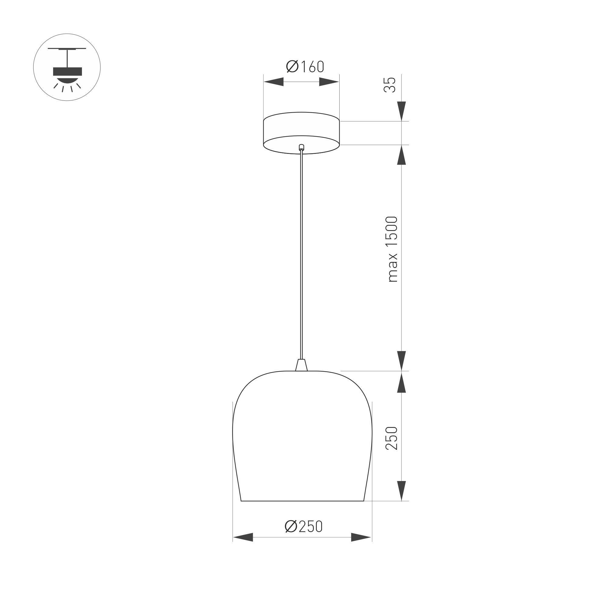 Подвесной светильник Arlight SP-PEONY-HANG-R250-15W Day4000 (WH, 65 deg, 230V) 039547 в Санкт-Петербурге