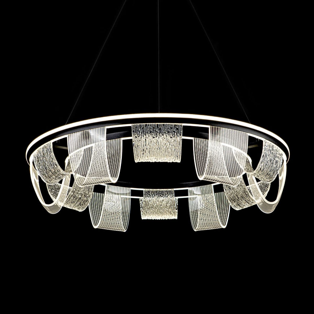 Подвесная люстра LED4U L7706-800 BK в Санкт-Петербурге