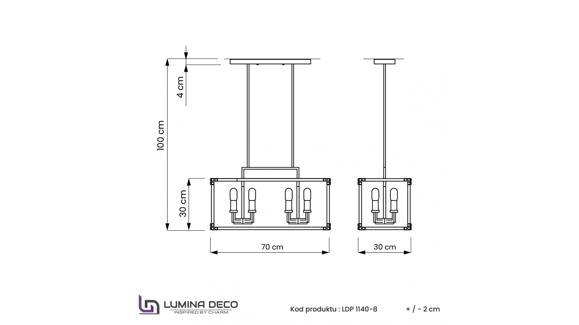 Подвесная люстра Lumina Deco Waldorf LDP 1140-8 BK+MD в Санкт-Петербурге