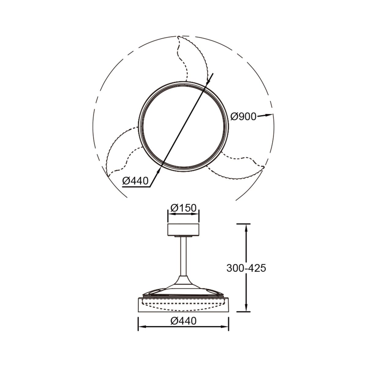 Люстра-вентилятор Mantra Glass Fan 9527 в Санкт-Петербурге