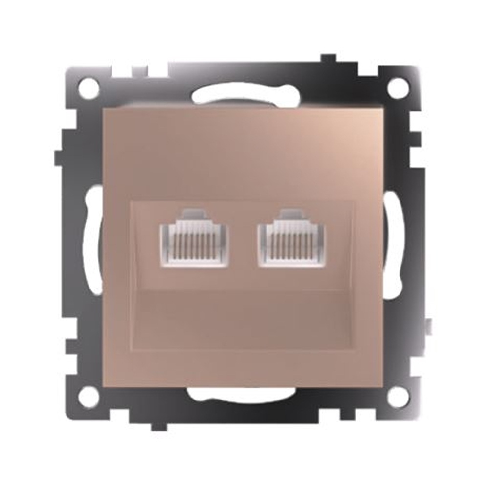 Розетка компьютерная 2-местная RJ-45 Stekker Катрин GLS00-7109-02 50004 в Санкт-Петербурге