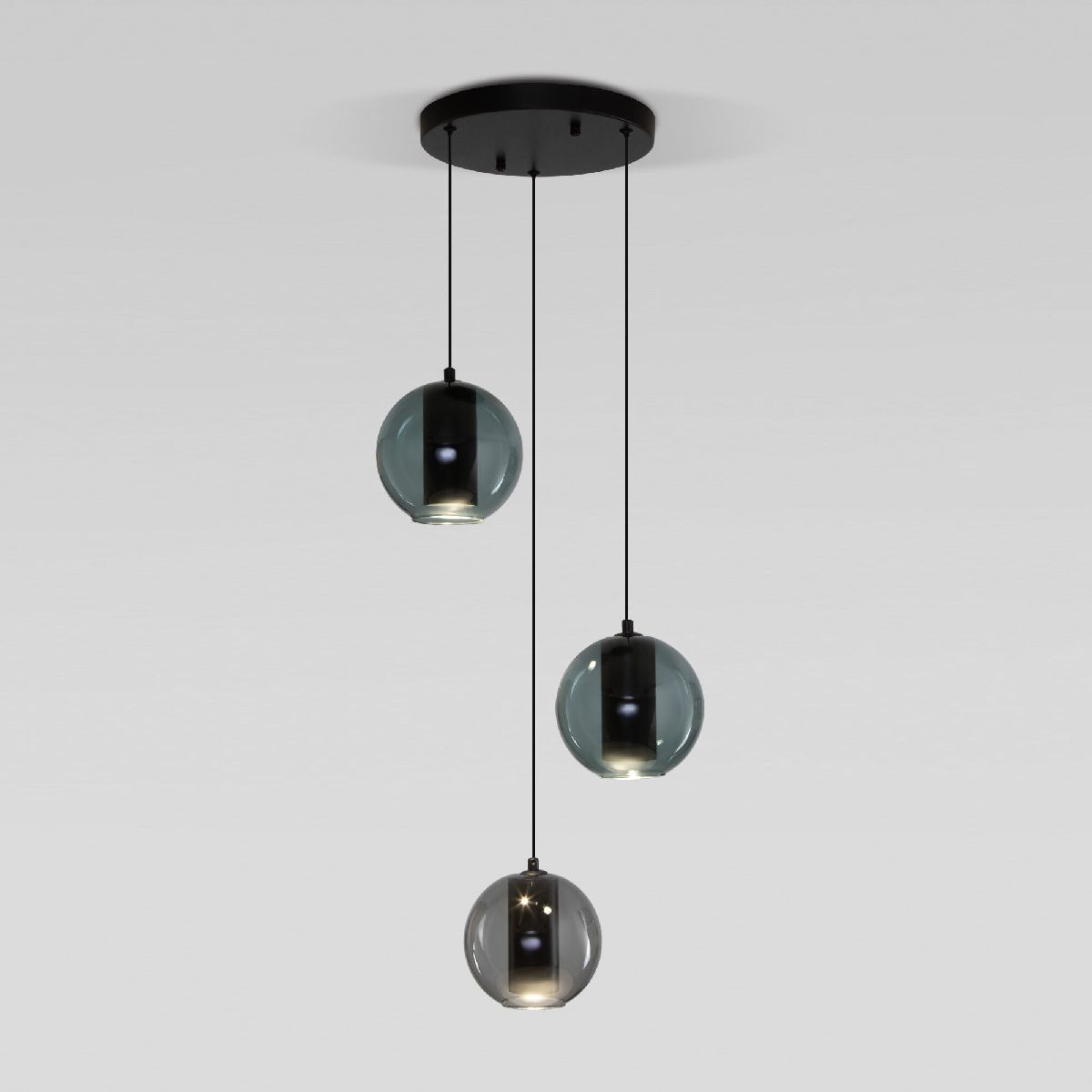 Подвесной светильник Eurosvet Cobble 50258/3 LED дымчатый/бирюзовый a064555 в Санкт-Петербурге