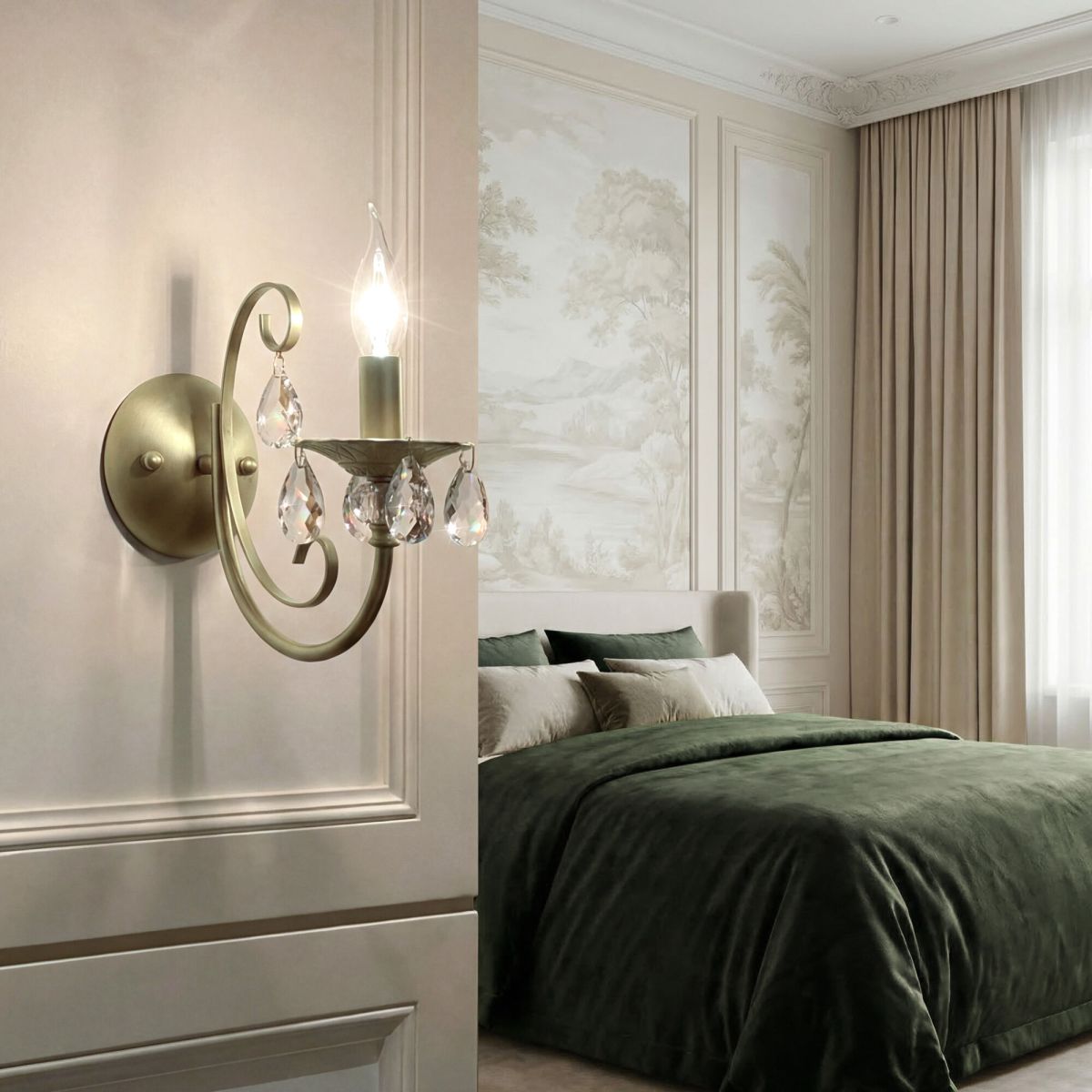 Бра Eurosvet Alda 3305/1 латунь/прозрачный хрусталь Strotskis a072111 в #REGION_NAME_DECLINE_PP#