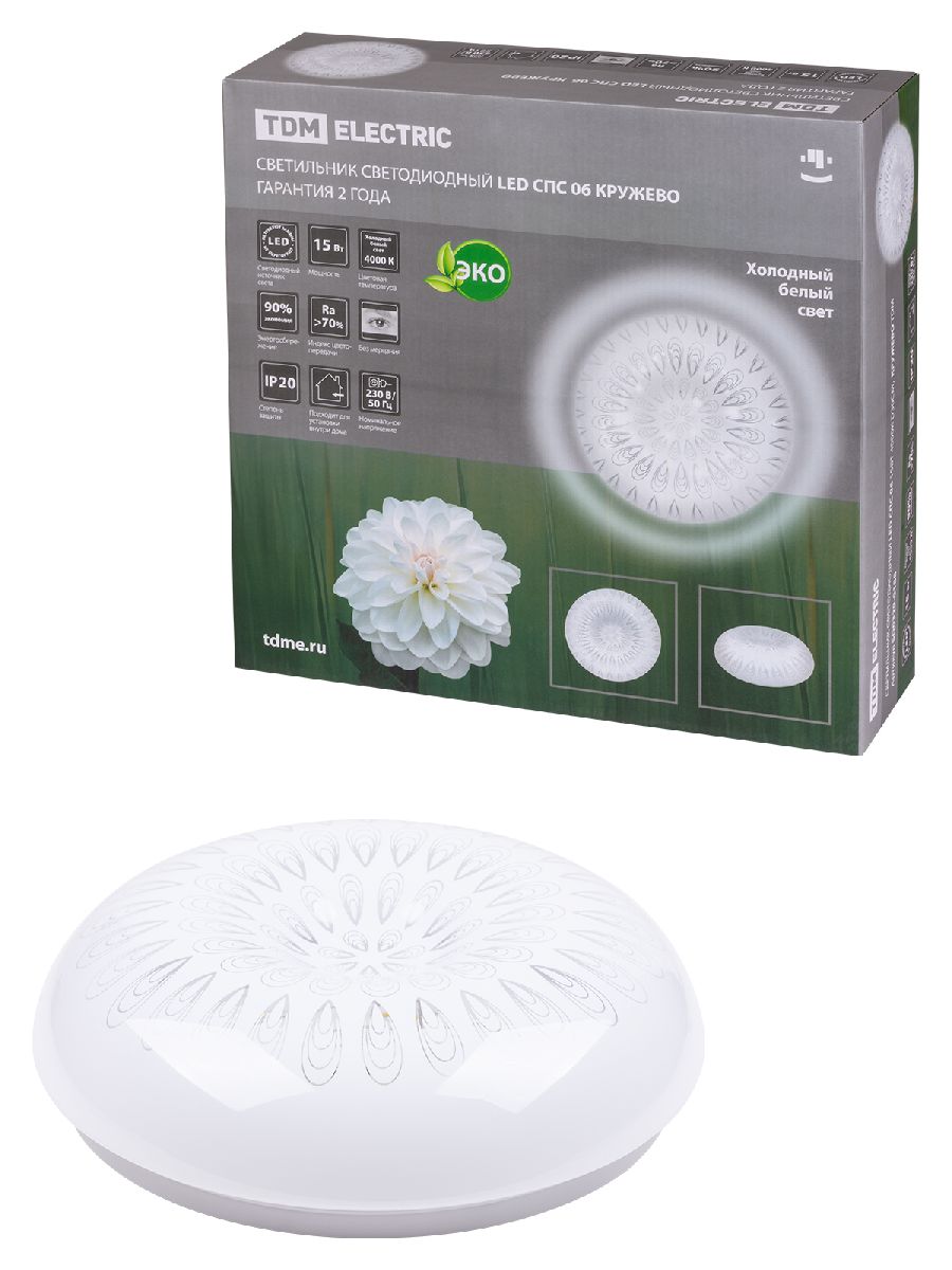 Настенно-потолочный светодиодный светильник TDM Electric Кружево LED СПС 06 SQ0329-0188 в Санкт-Петербурге