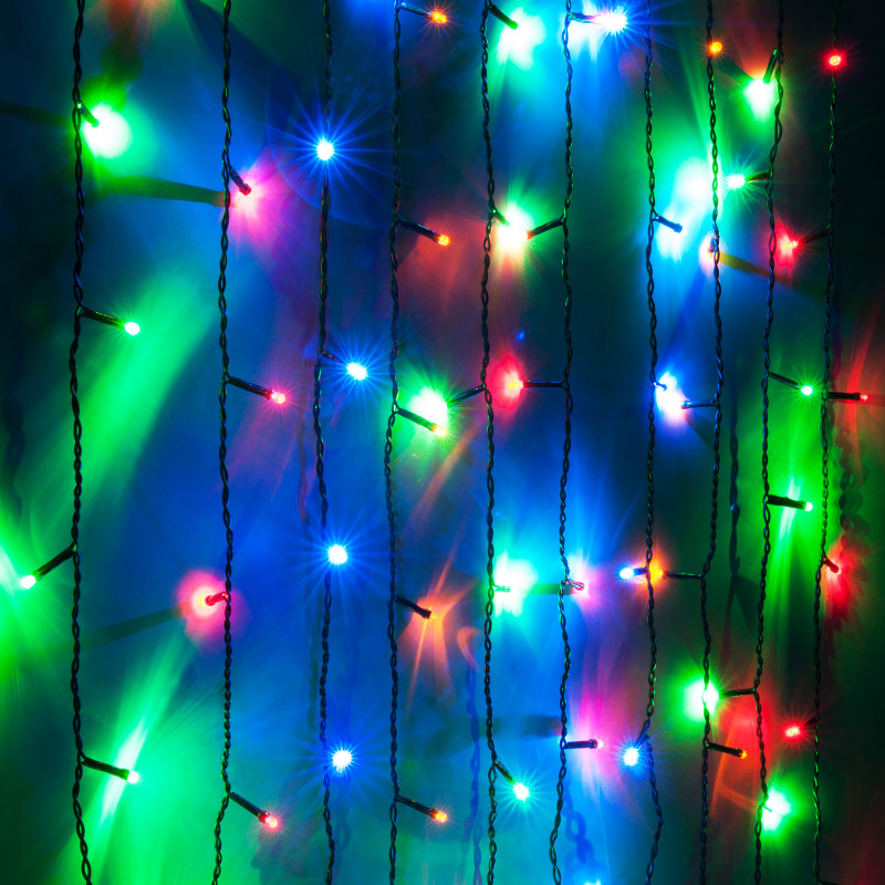 Светодиодный занавес Eurosvet 200-003 мульти 0,45*1,5м IP20 в Санкт-Петербурге