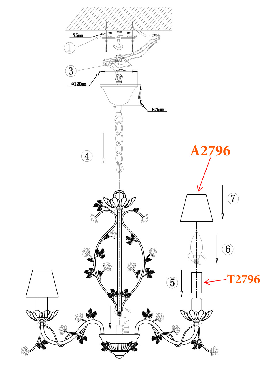 Подвесная люстра Odeon Light Tender 2796/3 в Санкт-Петербурге