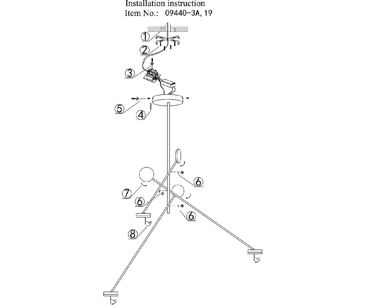 Люстра на штанге Kink Light Некси 09440-3A,19(4000K) в Санкт-Петербурге