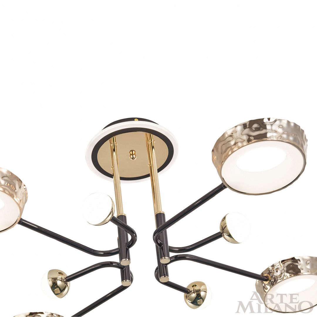 Потолочная люстра Arte Milano Ferrara 273210/8 BK/GD в #REGION_NAME_DECLINE_PP#