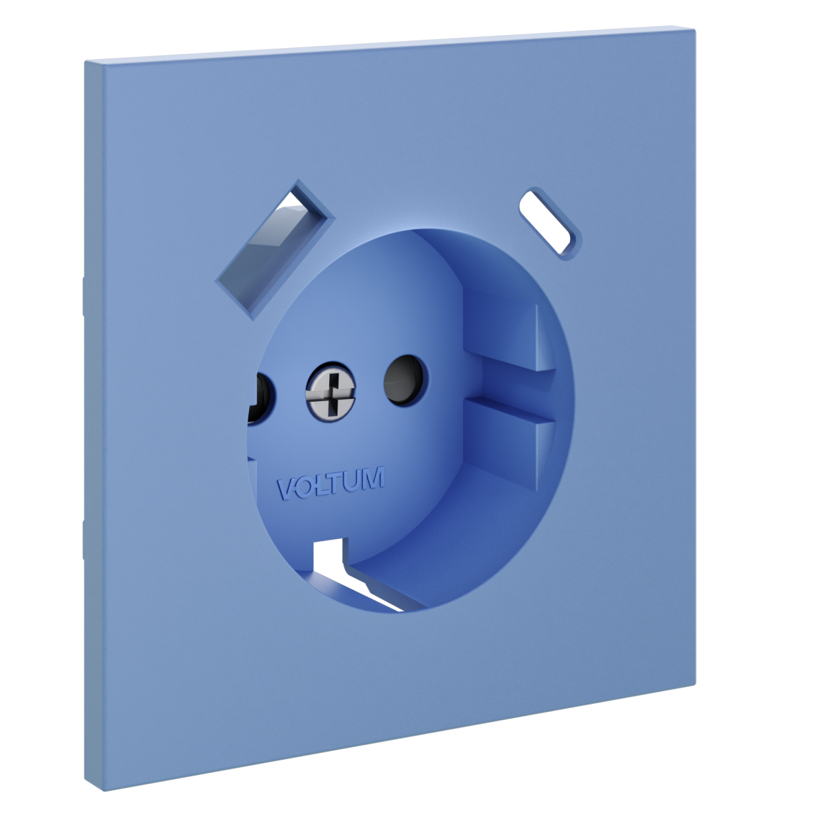 Накладка для розетки с заземлением и защитными шторками, с USB A+C Voltum S70 (деним) VLS001015 в #REGION_NAME_DECLINE_PP#