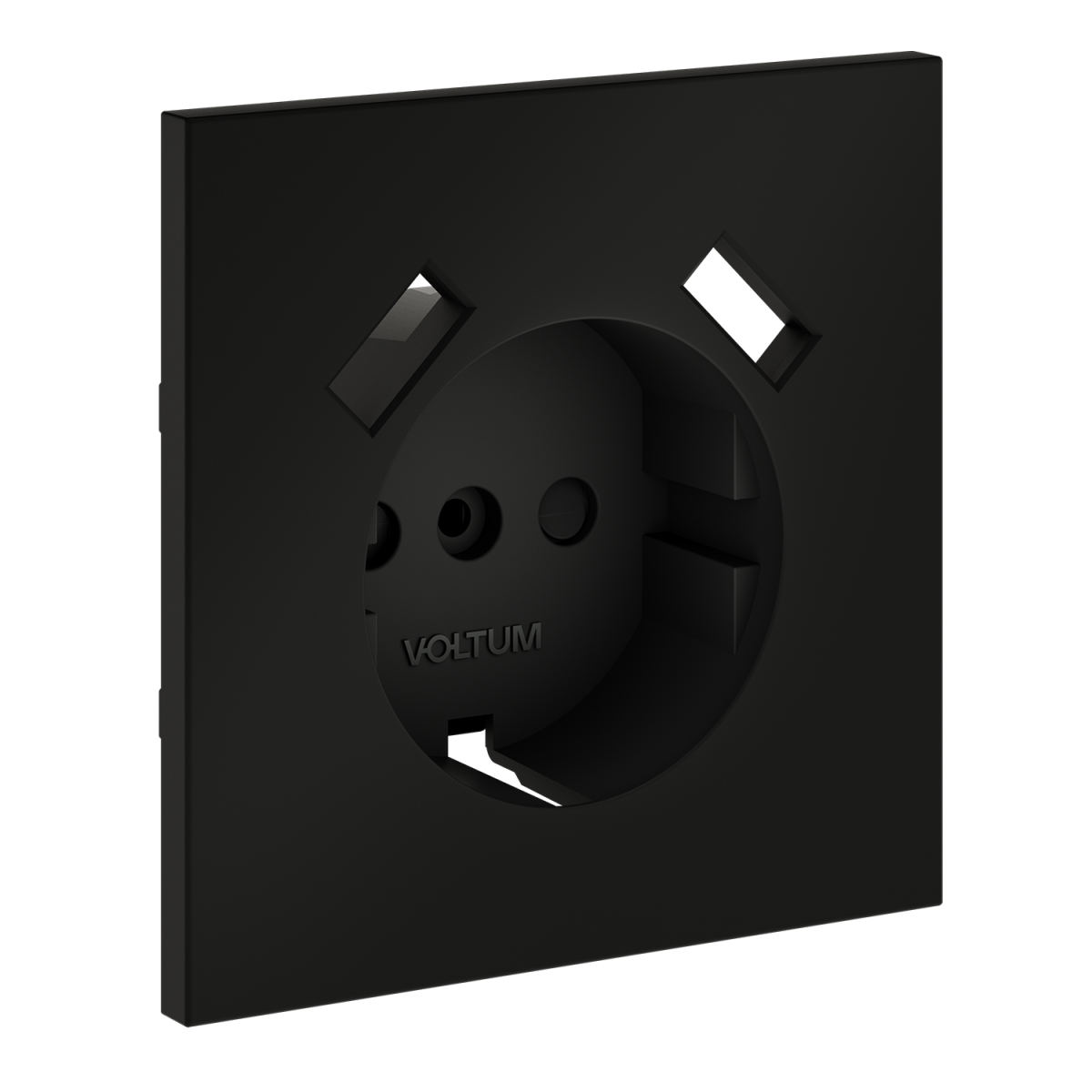 Накладка для розетки с заземлением и защитными шторками, с USB A+A Voltum S70 (черный матовый) VLS000908 в Санкт-Петербурге