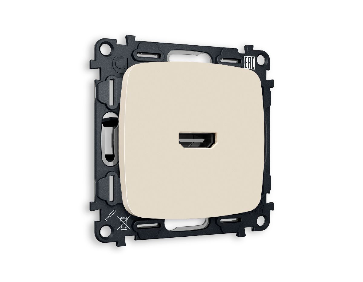 Комплект механизма розетки HDMI 2.0 40V/500MO 2.0GHz 5-18Gbit/s Ambrella Volt Omega MO334010 в Санкт-Петербурге