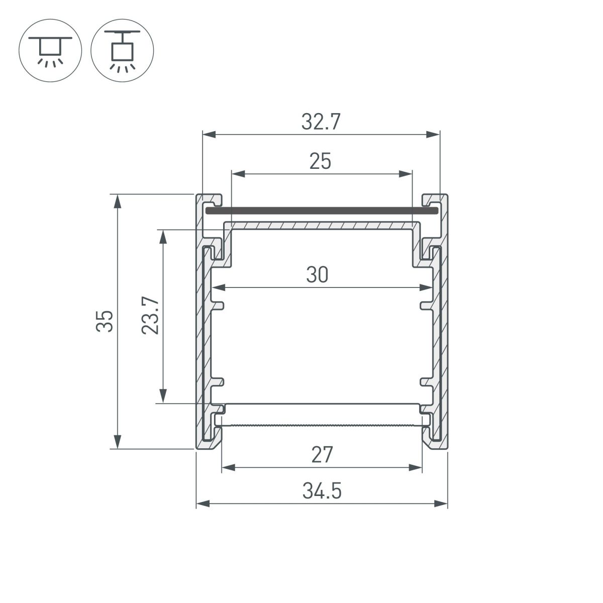 Профиль Arlight LINE-3535-BENT-SIDE-2000 ANOD 055738 в Санкт-Петербурге