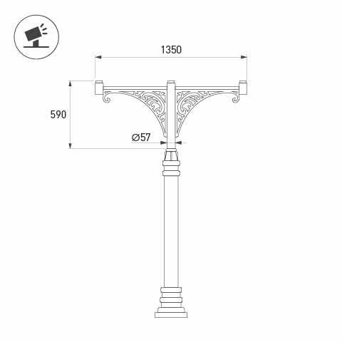 Кронштейн Arlight OXOR-SB5-3 BLACK 051640 в Санкт-Петербурге