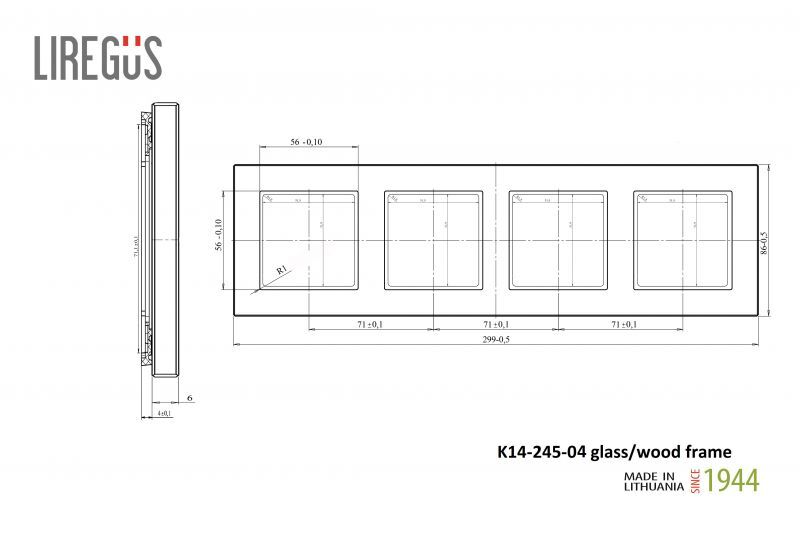 Рамка четырехместная Liregus Epsilon 28-2274 в Санкт-Петербурге