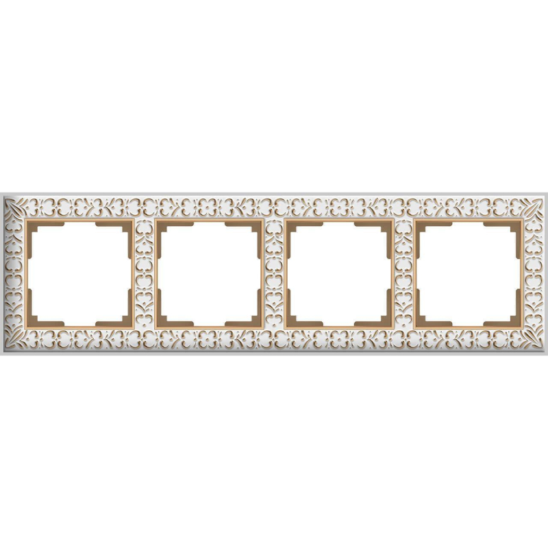 Рамка Werkel Antik на 4 поста белое золото WL07-Frame-01 4690389099205 в Санкт-Петербурге