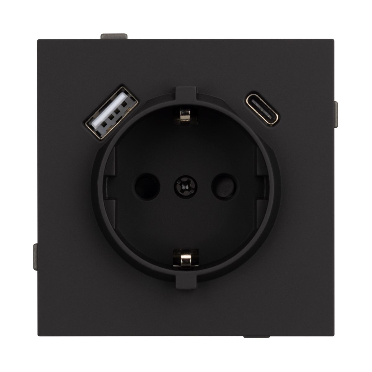 Механизм розетки с USB зарядкой Arlight SCT-TENDO-MUAC-SFPL-BK (230V, 16A) 054607 в Санкт-Петербурге