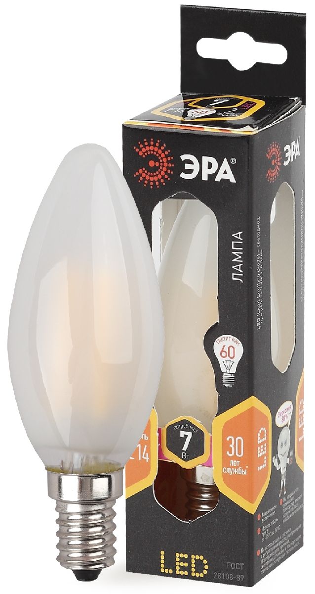 Лампа светодиодная Эра E14 7W 2700K F-LED B35-7W-827-E14 frost Б0027952 в Санкт-Петербурге