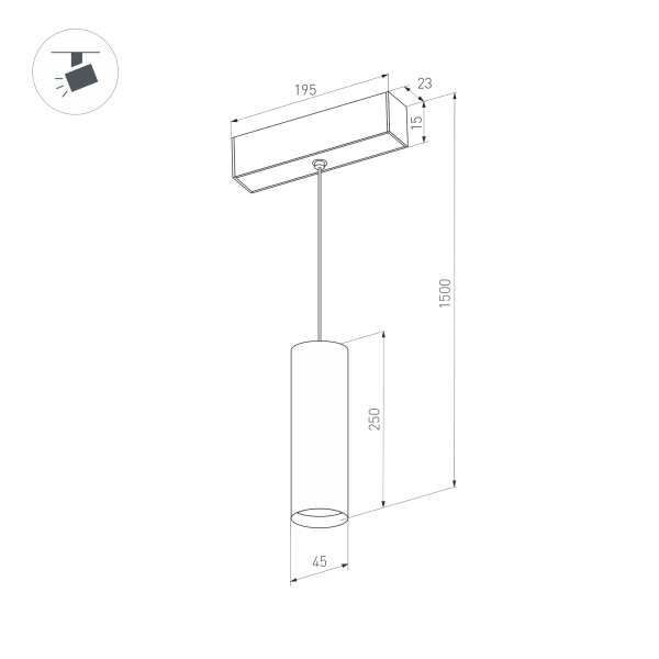 Трековый светильник Arlight Mag-Orient-Spot-Hang-R45-12W Warm3000 035830 в Санкт-Петербурге