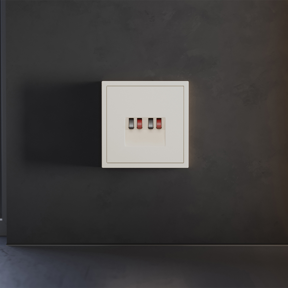 Накладка для розетки акустической 4-местной  Voltum S70 (хлопок) VLS001513 в #REGION_NAME_DECLINE_PP#