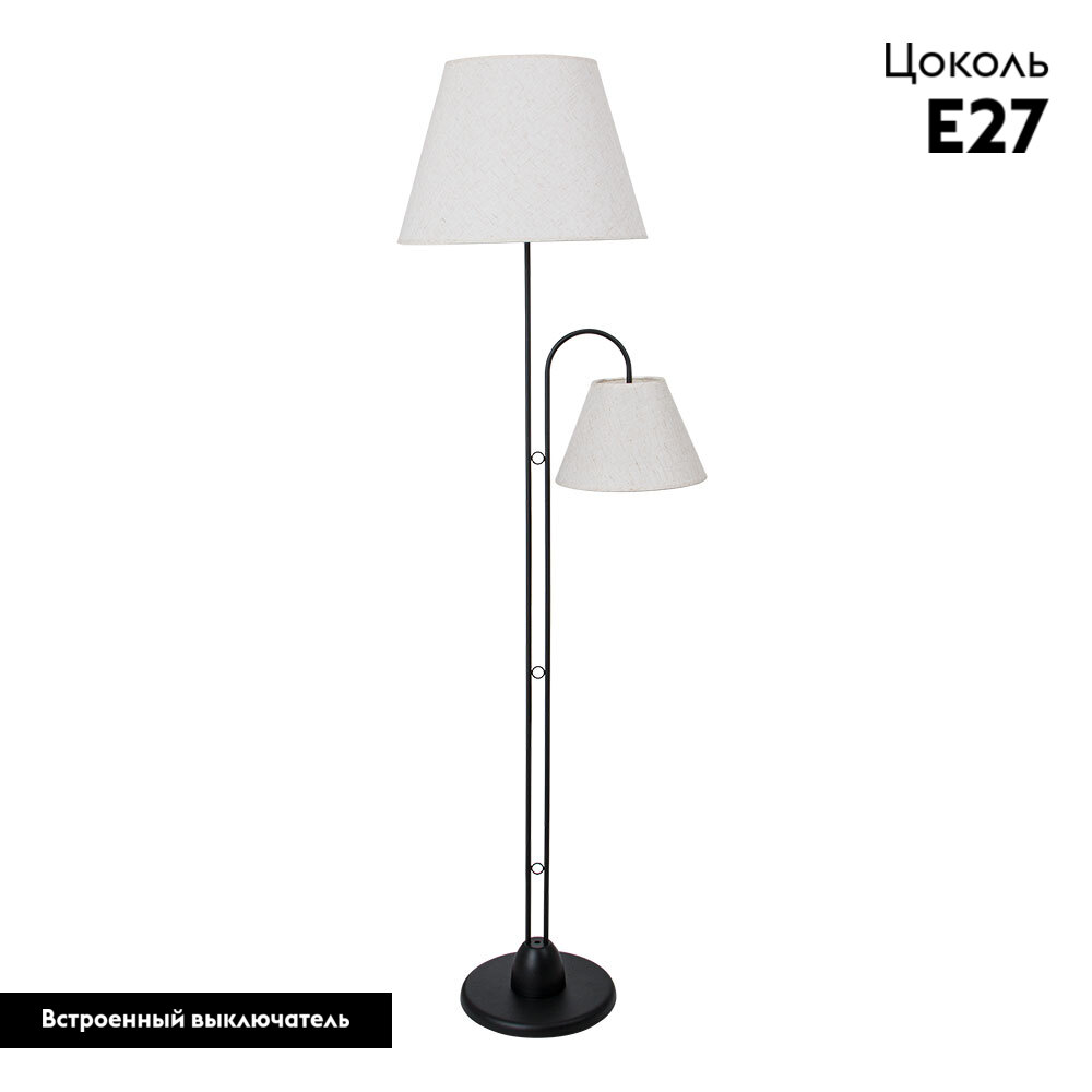 Торшер Arte Lamp Alea A5068PN-2BK в Санкт-Петербурге