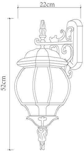 Уличный настенный светильник Arte Lamp Atlanta A1042AL-1BG в Санкт-Петербурге