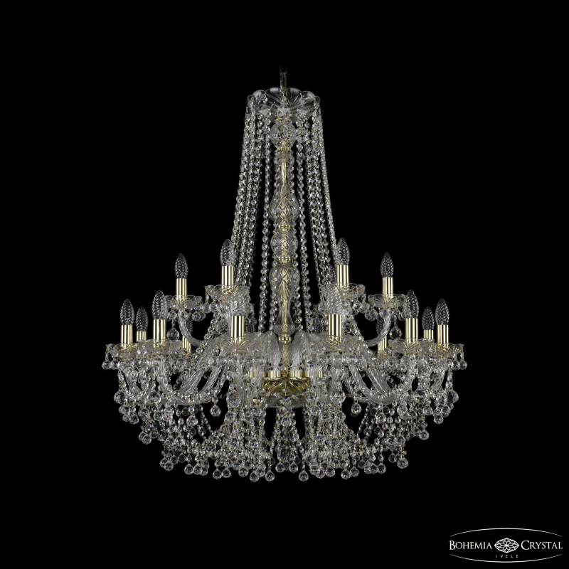 Подвесная люстра Bohemia Ivele Crystal 1409/12+6/300/h-95 G в Санкт-Петербурге