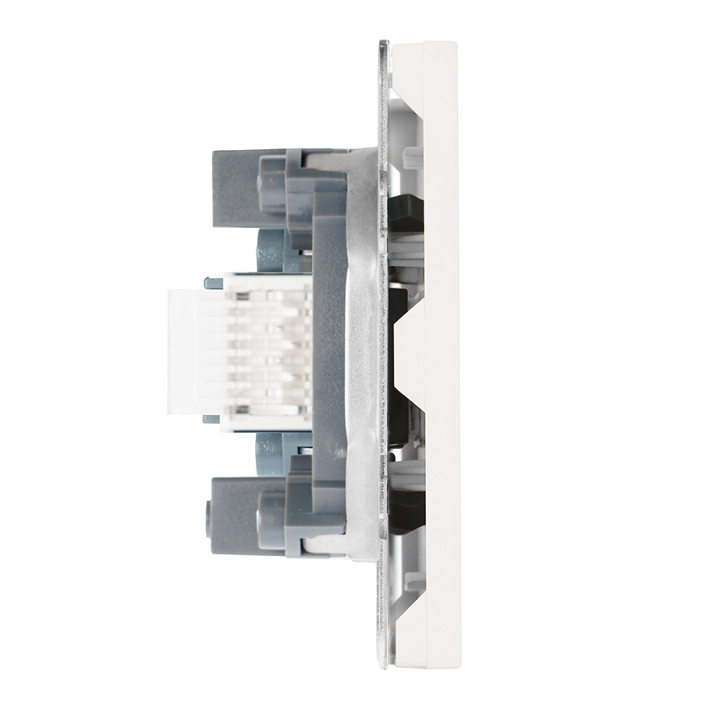 Розетка телефонная 1-местная RJ11 (механизм) Stekker Эмили RST00-5121-01 белый фарфор soft touch 50830 в Санкт-Петербурге