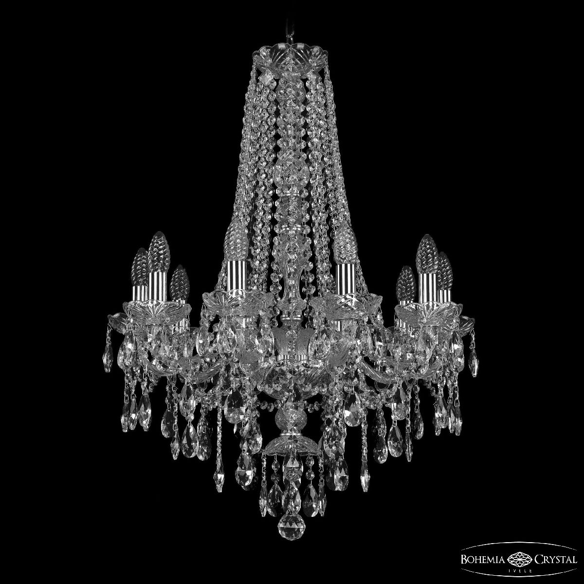 Подвесная люстра Bohemia Ivele Crystal 1415/10/200/h-75 Ni в Санкт-Петербурге