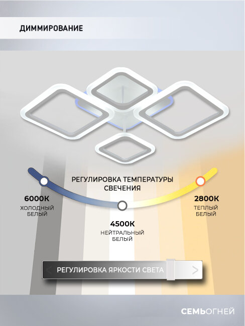 Потолочная люстра Seven Fires Karoli SF7105/5C-WT-RGB в Санкт-Петербурге