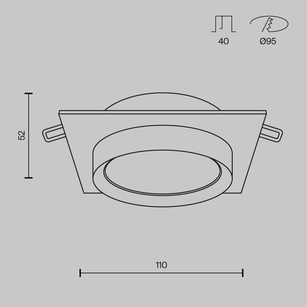 Встраиваемый светильник Maytoni Technical Hoop DL086-GX53-SQ-W в #REGION_NAME_DECLINE_PP#