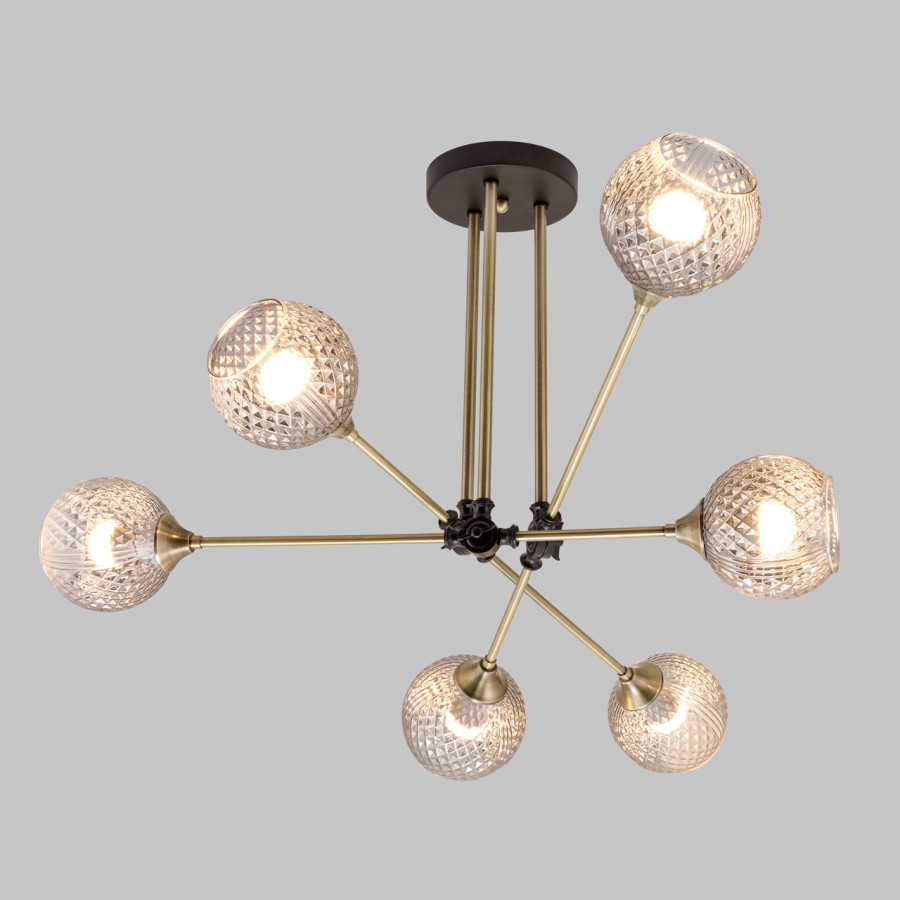 Потолочная люстра IMEX MD.5299-6-S-AB+BK в #REGION_NAME_DECLINE_PP#