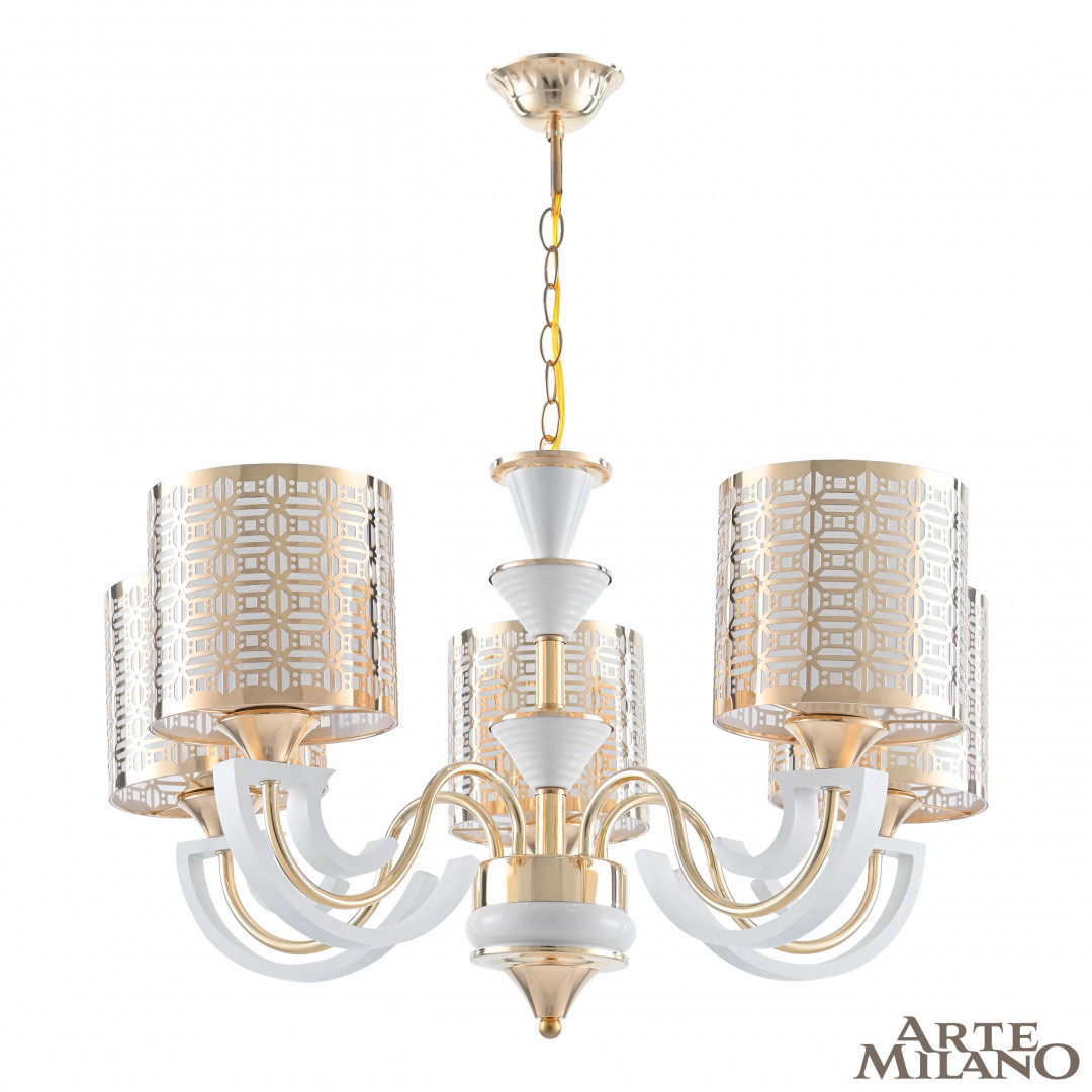 Подвесная люстра Arte Milano Florentia-8857 308857/5 Wh/Gd в Санкт-Петербурге