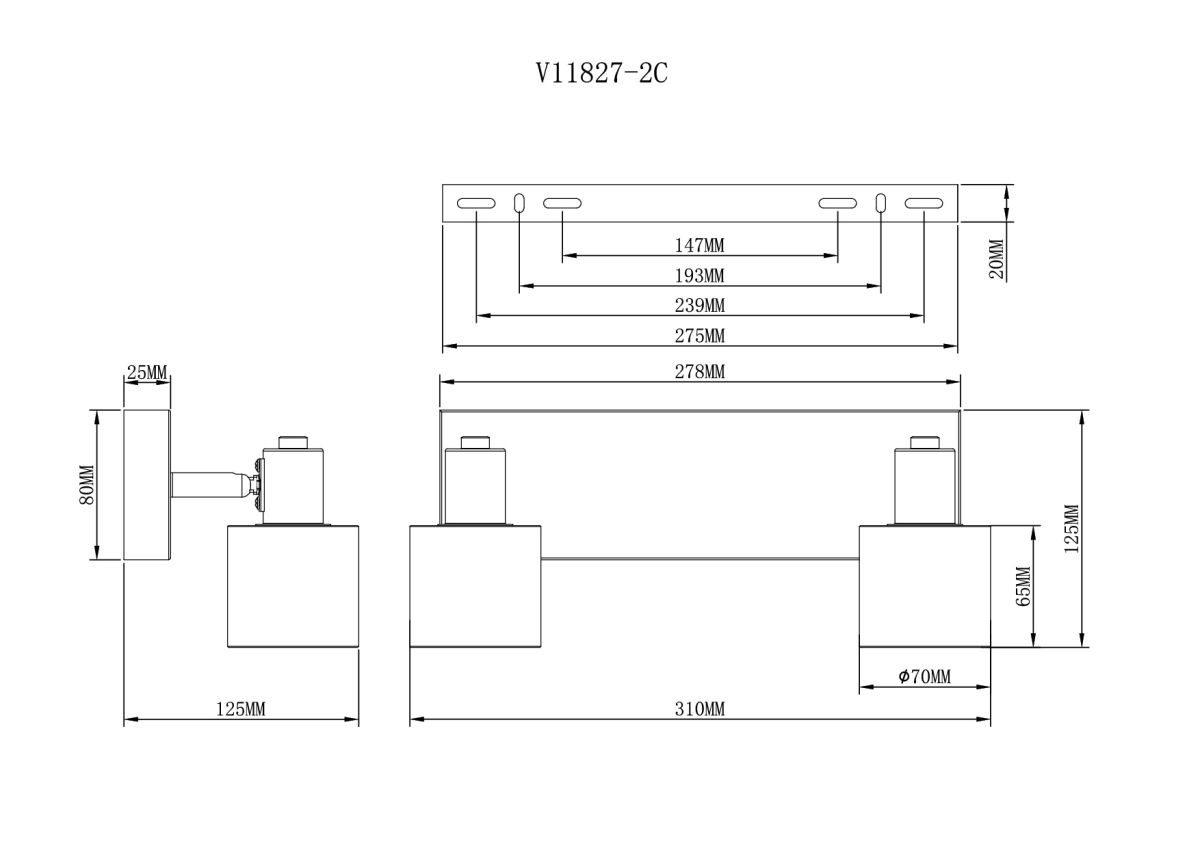 Спот Moderli Malet V11827-2C в #REGION_NAME_DECLINE_PP#