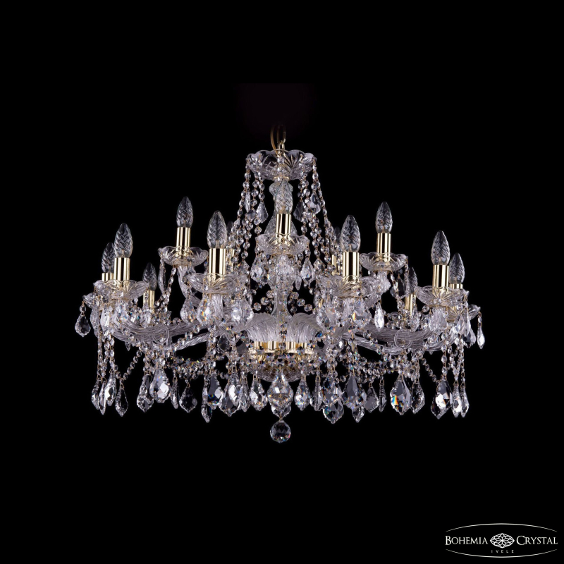 Подвесная люстра Bohemia Ivele Crystal 1413/10+5/300 G Leafs в Санкт-Петербурге