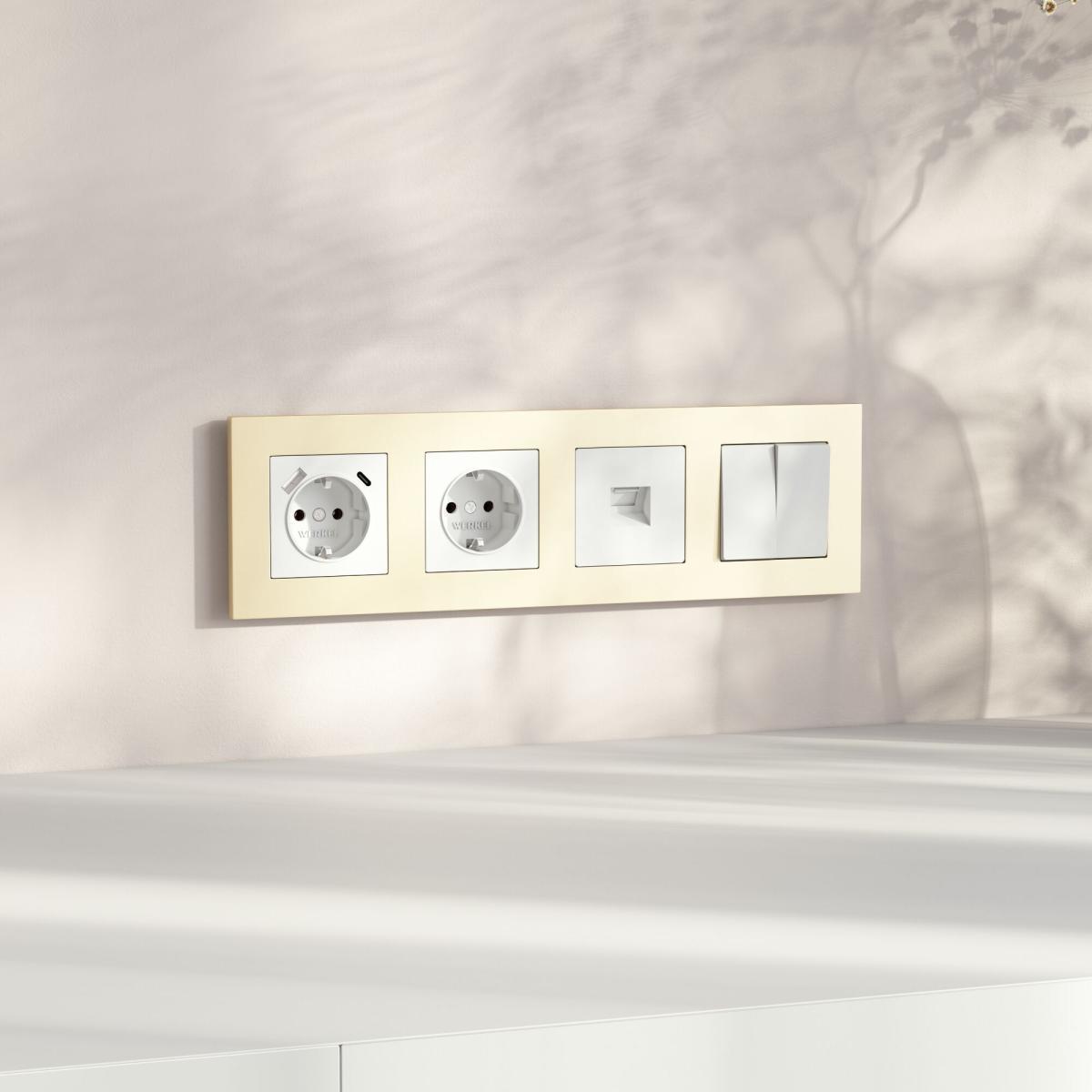 Рамка на 4 поста Werkel Slab (шампань софт) W0042911 4690389218446 a071627 в Санкт-Петербурге