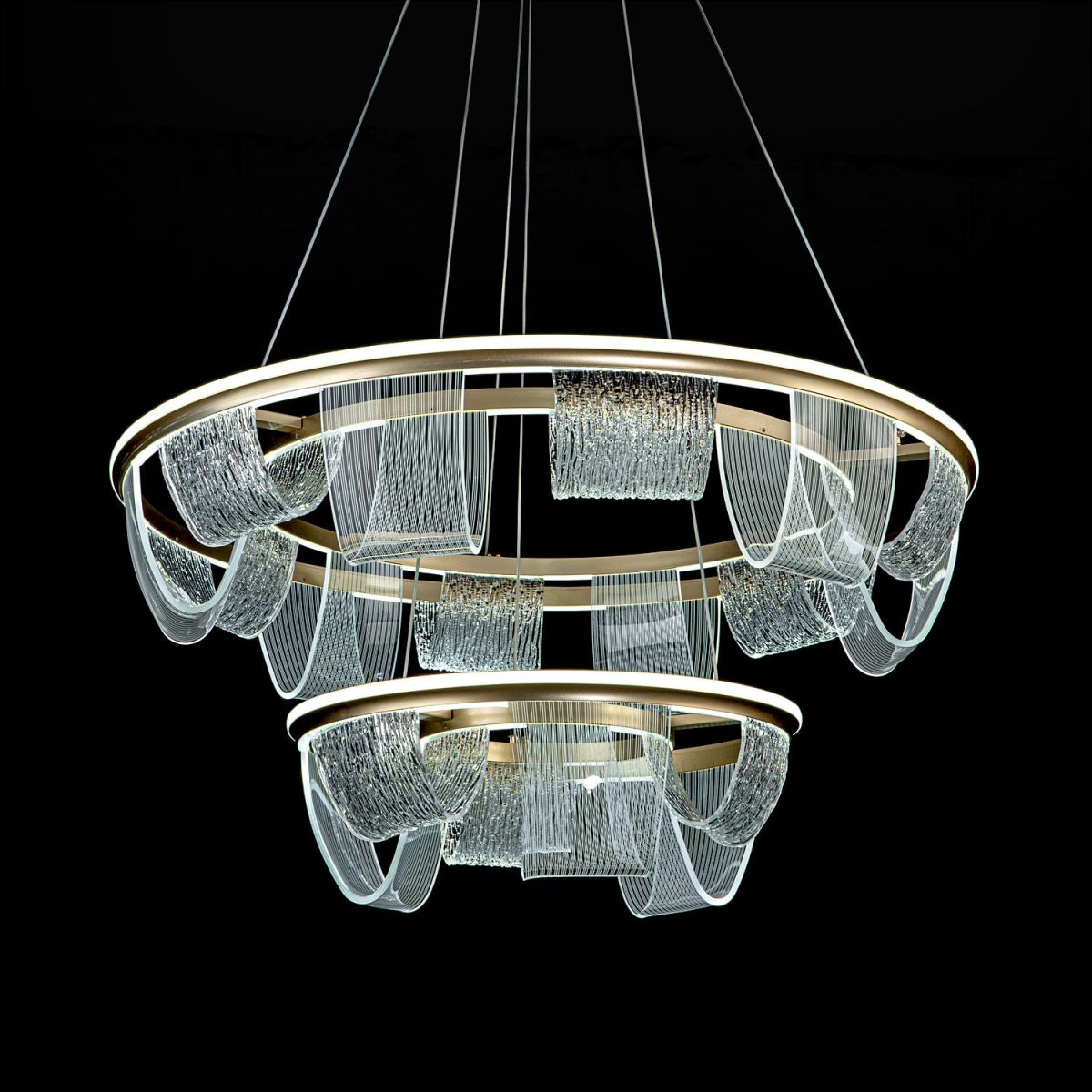 Подвесная люстра LED4U L7706-800-460 GD в Санкт-Петербурге