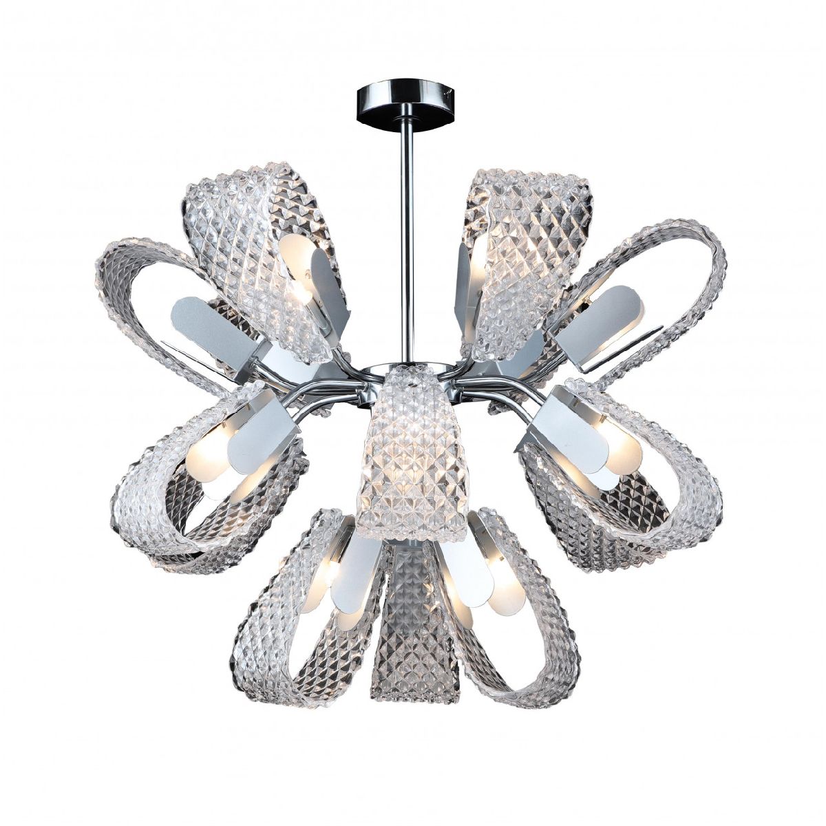 Люстра на штанге IMEX Lafleur MD.2375-15-S-CH+BK в Санкт-Петербурге