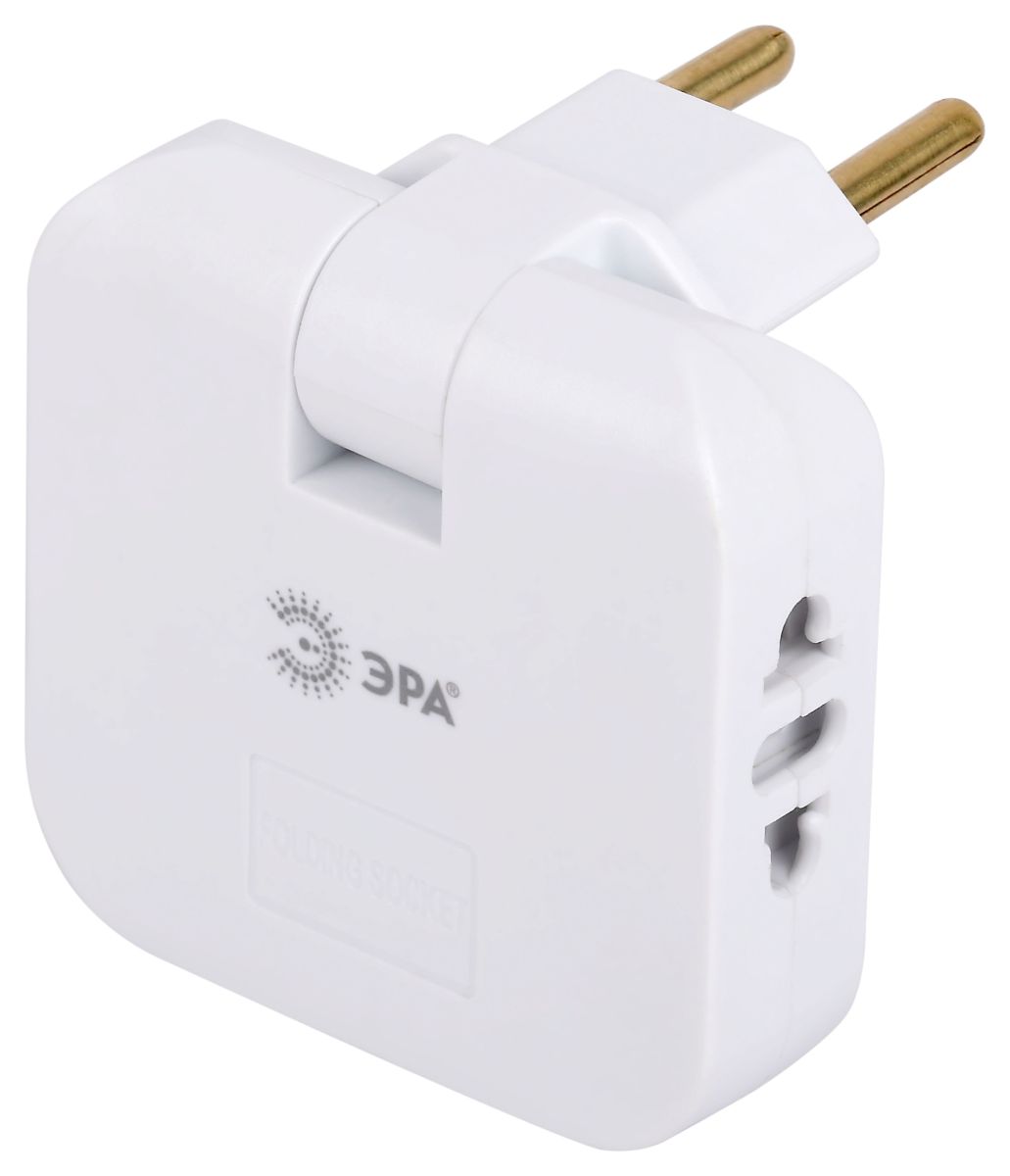 Разветвитель электрический Эра SPF-2-FL-USB поворотный на 2 розетки + 2USB 10А белый Б0069089 в Санкт-Петербурге