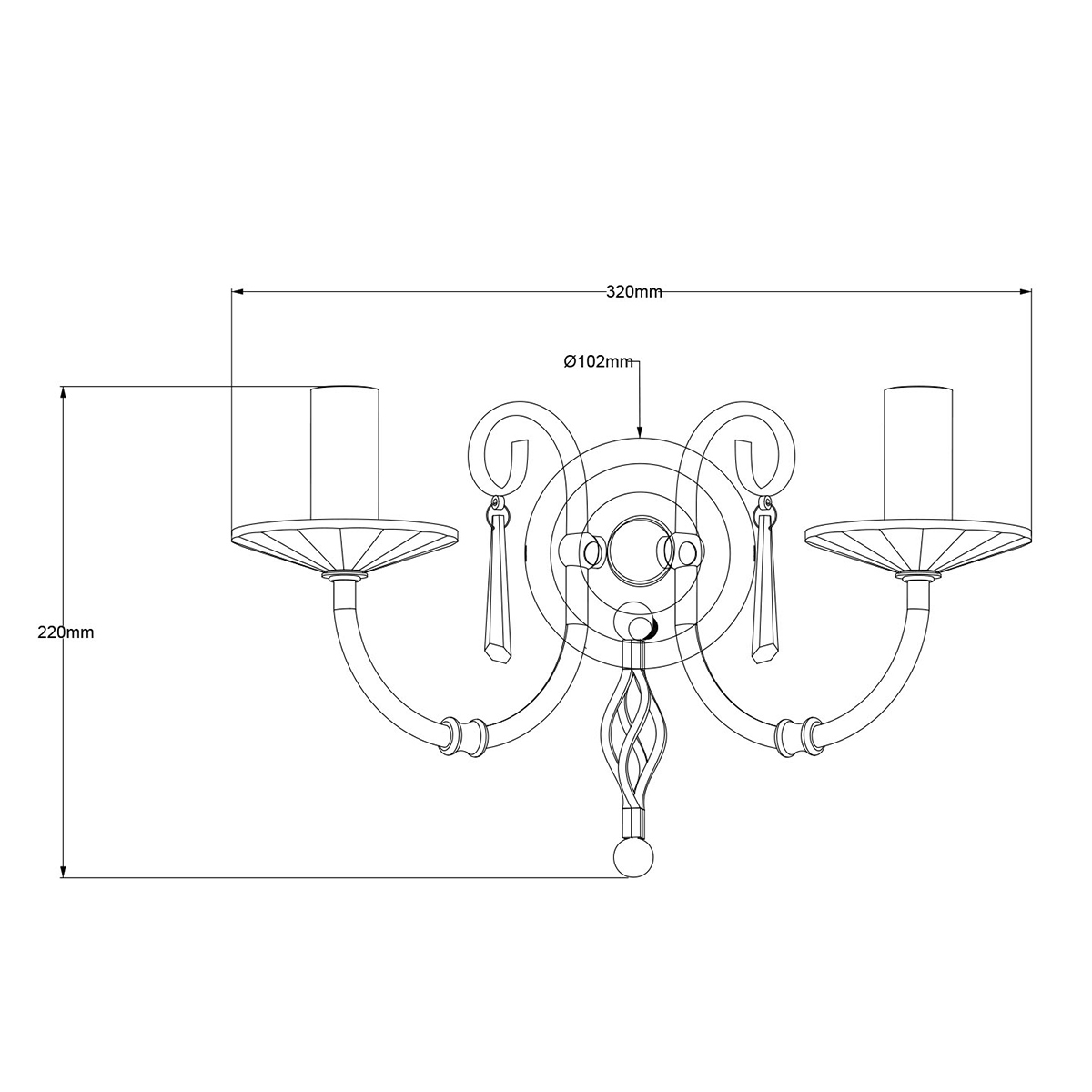 Бра Elstead Lighting AG2-AGED-BRASS в Санкт-Петербурге