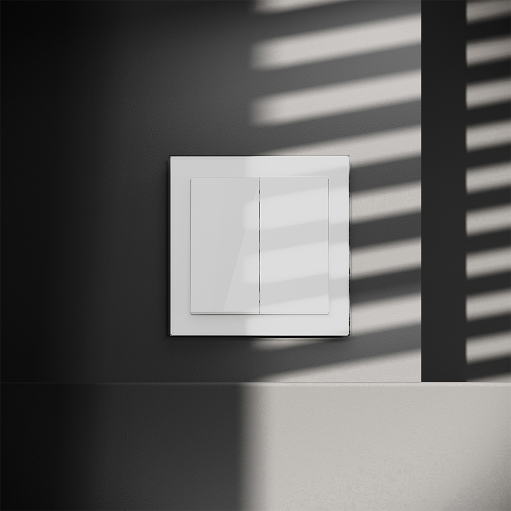 Перекрестный переключатель встраиваемый Voltum S70 двухклавишный 10А, (белый глянцевый) VLS020501 в #REGION_NAME_DECLINE_PP#