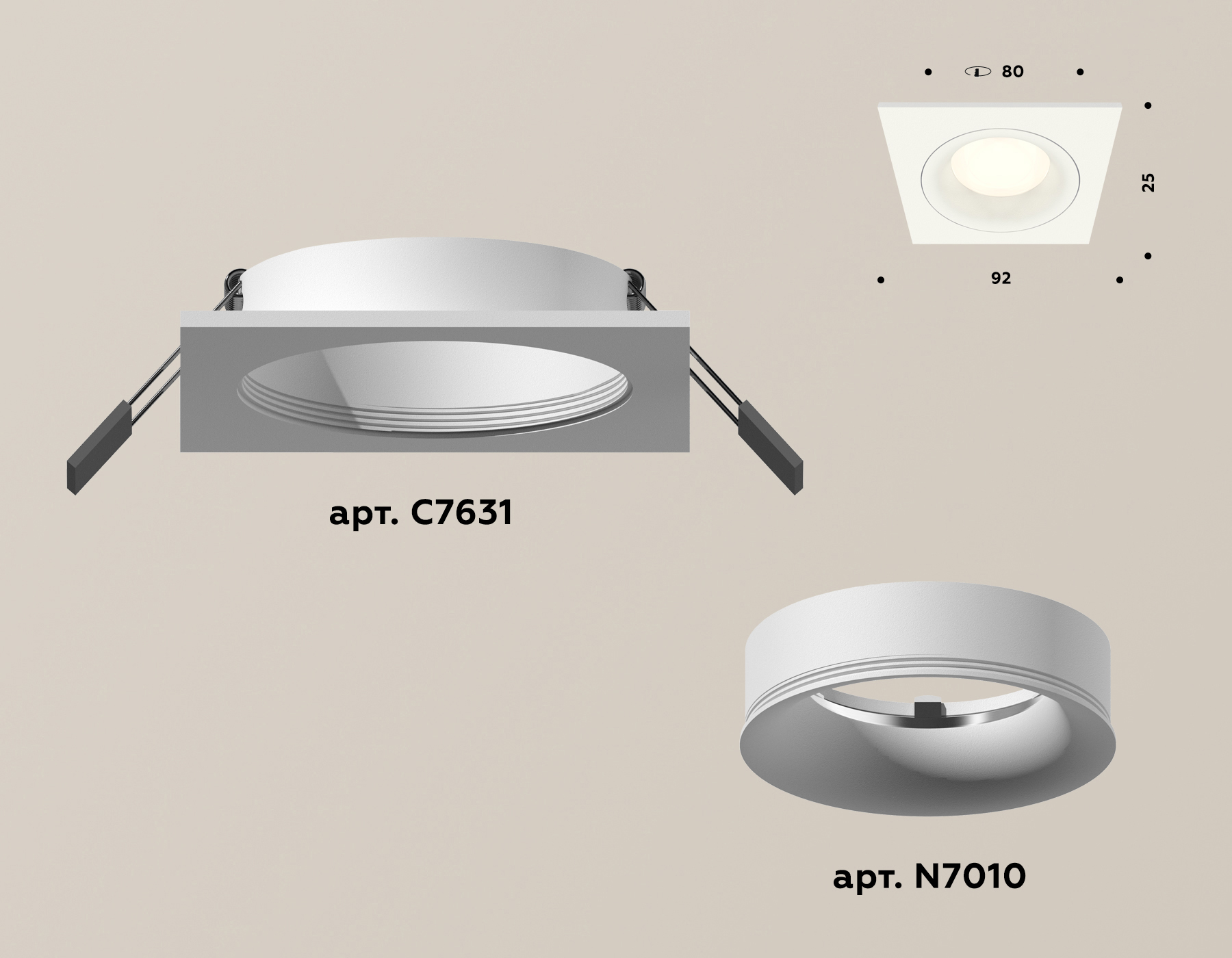 Встраиваемый светильник Ambrella Light Techno XC7631001 (C7631, N7010) в Санкт-Петербурге