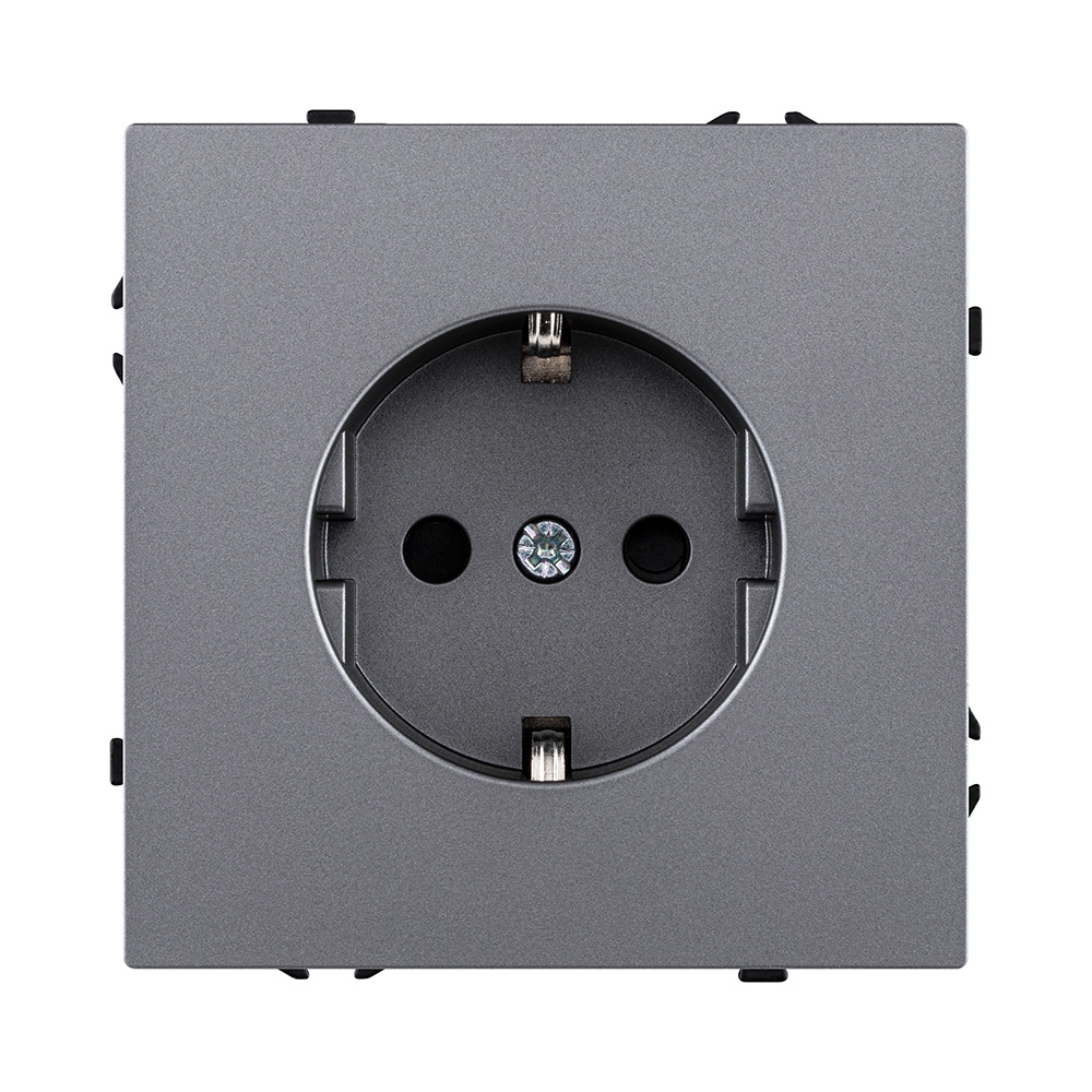 Розетка штепсельная SCHUKO 16A/250 В, серый Kollinger Eclipse EC-014GY в #REGION_NAME_DECLINE_PP#