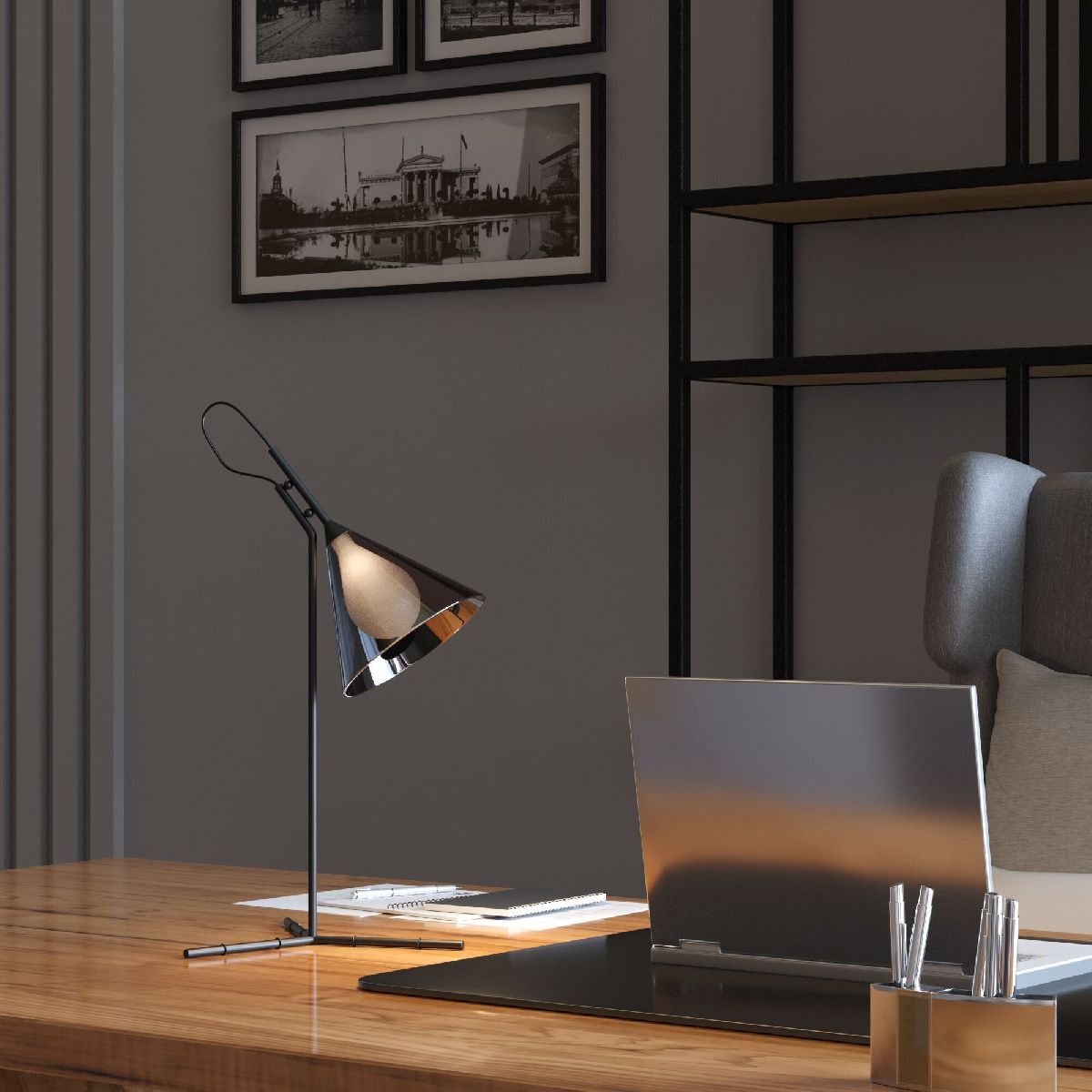 Настольная лампа Eurosvet Enigma 01186/1 черный a069059 УЦ в #REGION_NAME_DECLINE_PP#