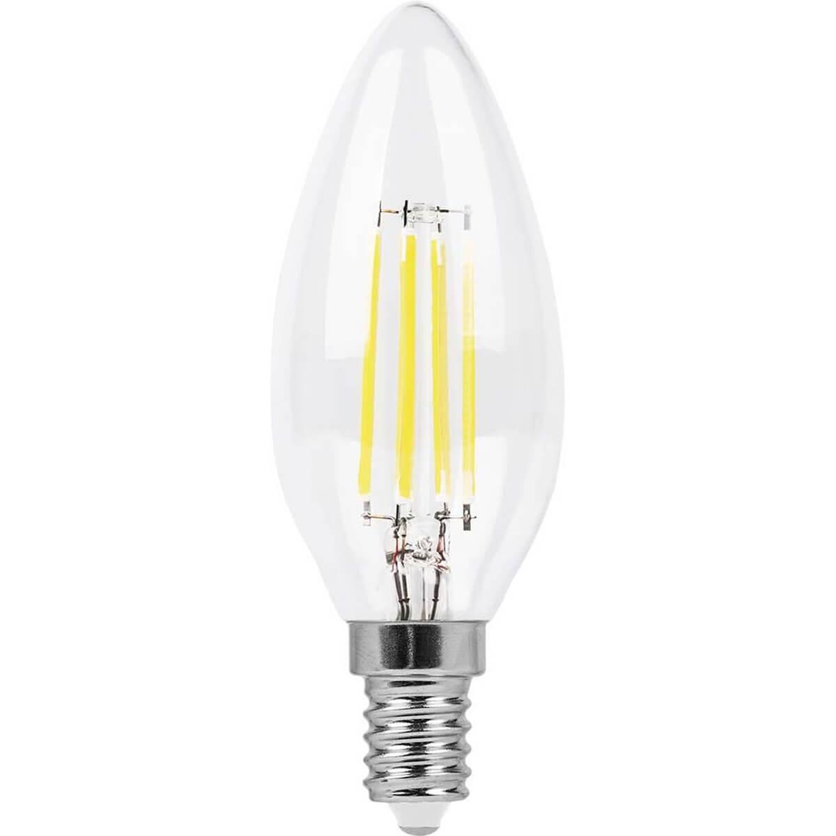 Лампа светодиодная филаментная Feron E14 7W 2700K Шар Прозрачная LB-52 25874 УЦ в Санкт-Петербурге